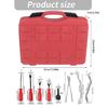Car and Motorcycle Drum Brake Repair Kit 8Piece Manual Service Set with Hook Pry and Plier Style Parts for Home Garage Maintenance Use