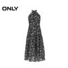 ONLY Women's 2025 Spring Printed Halter Neck Sleeveless Tie-Waist Dress