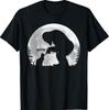 Divertente T-Shirt Bigfoot Sasquatch Gatto Boop Naso Mano Luna Piena