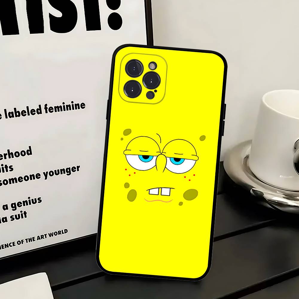 Kreslený S-SpongeBob S-Hranatá Kalhotka Pouzdro na Telefon Pro IPhone 16 15 14 13 12 11 17 Pro Max Jednoduchost Zadní TPU Měkké Pouzdro