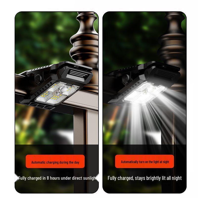 Solar-Powered Outdoor Waterproof Wall Light with Human Motion Sensor