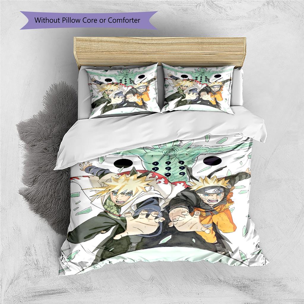 Cartoon Pattern Bedding Quilt Set Quilt Cover Pillowcase Home Decoration Birthday Gift (1 * duvet cover + 2 * pillowcase, without core)