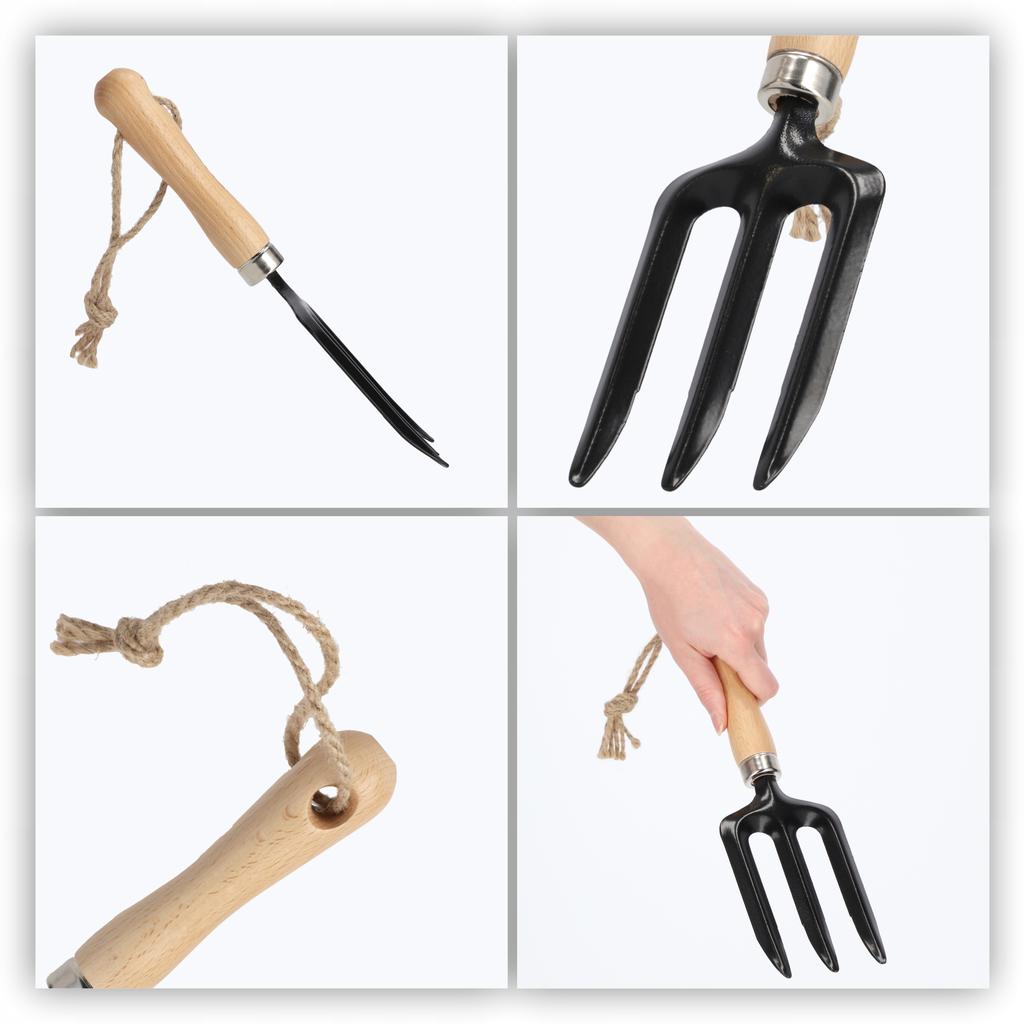 KADAX 3-Pronged Fork for Flowers Transplanting Plants