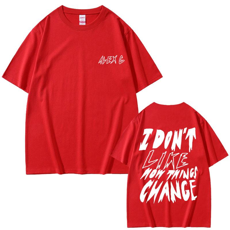 Singer Alex G Trick Change Graphic T-shirt Men Women Fashion Vintage Oversized T Shirts Male Casual Cotton Tshirt Y2k Streetwear