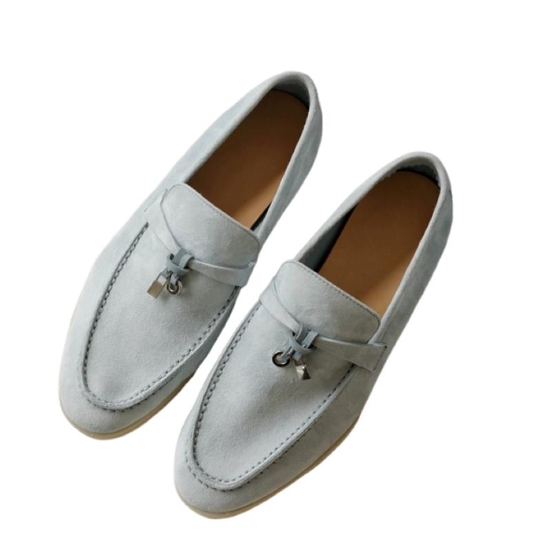 High-Grade Sheepskin Wear-Resistant Casual Loafer Shoes Couple's Loafers Customizable Colors Available A040224