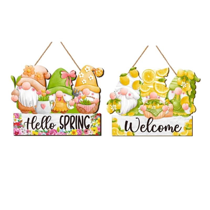Decorative Spring Wood Decors Sign Hello Spring Wood Hangings Sign Unique Door Hangings, Home & Offices Decorations