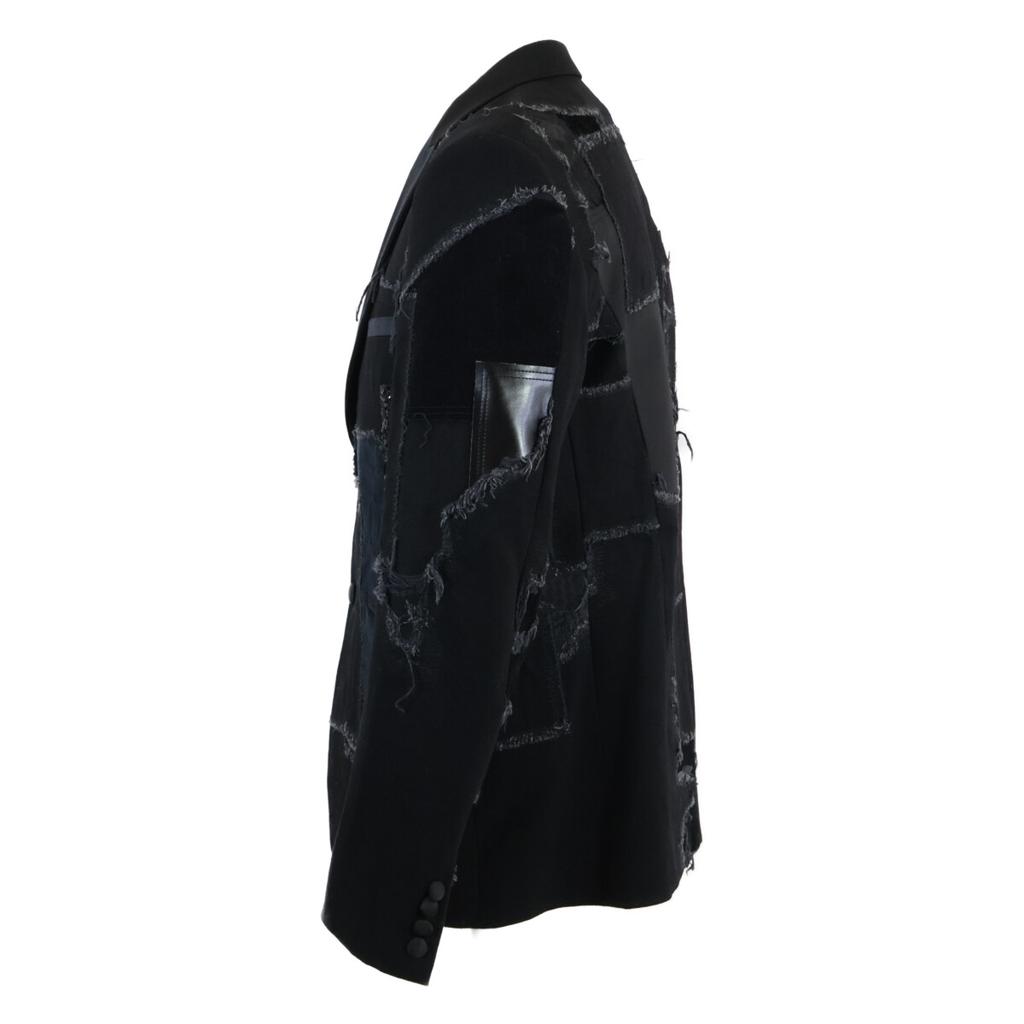 JUNYA WATANABE MAN Excellent condition 25 Stainless Steel AD2024 WO-J033 Dress-up Denim Patchwork Tailored Jacket L blackUsed