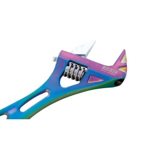 SK11 (SK11) SPIDER Wide Adjustable Wrench Rainbow Colored Titanium Wide Mouth Width 36mm SPD-36WMP