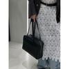 Retro makeup bag, genuine leather women's bag, large-capacity commuting hand-held armpit bag, single-shoulder crossbody bag
