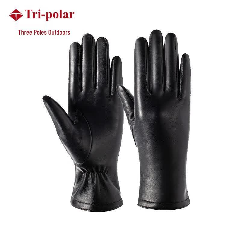 Tri-polar Women s Winter Leather Gloves