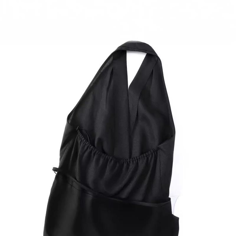 Elegant Halter Neck Midi Dress – European & American Style