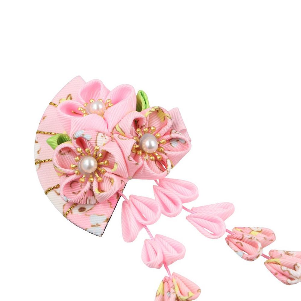 Tassels Tassel Fan Hairpin Flower Japanese Kimono Headwear Lovely   Children