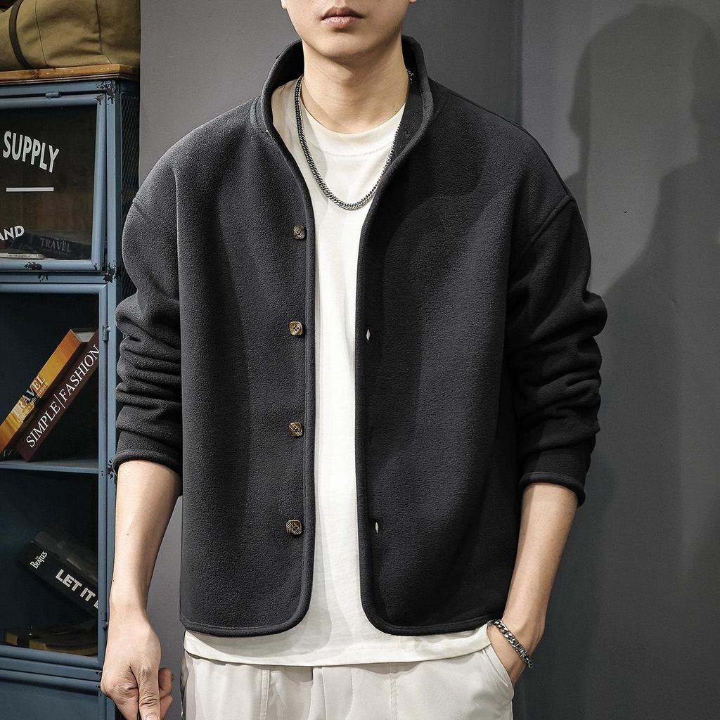 2025 Winter Men's American-Style Heavyweight Fleece Warm Jacket - Trendy, Loose, Plus Size Outerwear for Autumn/Winter.