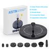 3.5W Solar Fountain Pump, Solar Water Pump Floating Fountain Built-in 1500mAh Battery, with 6 Nozzles, for Bird Bath