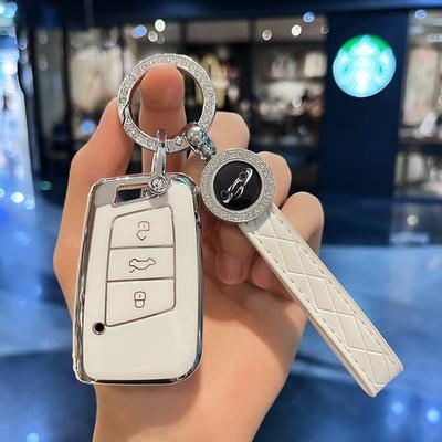 Tpu Car Key Case Cover For Vw Volkseagen Passat B8 Magotan For Skoda Superb A7 Kodiaq Seat Shell Fob