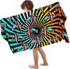 Beach Towel for Kids Velour Terry Blanket Throw for Swimming Bath Travel Camping and Picnic, Flamingo Lobster Octopus.