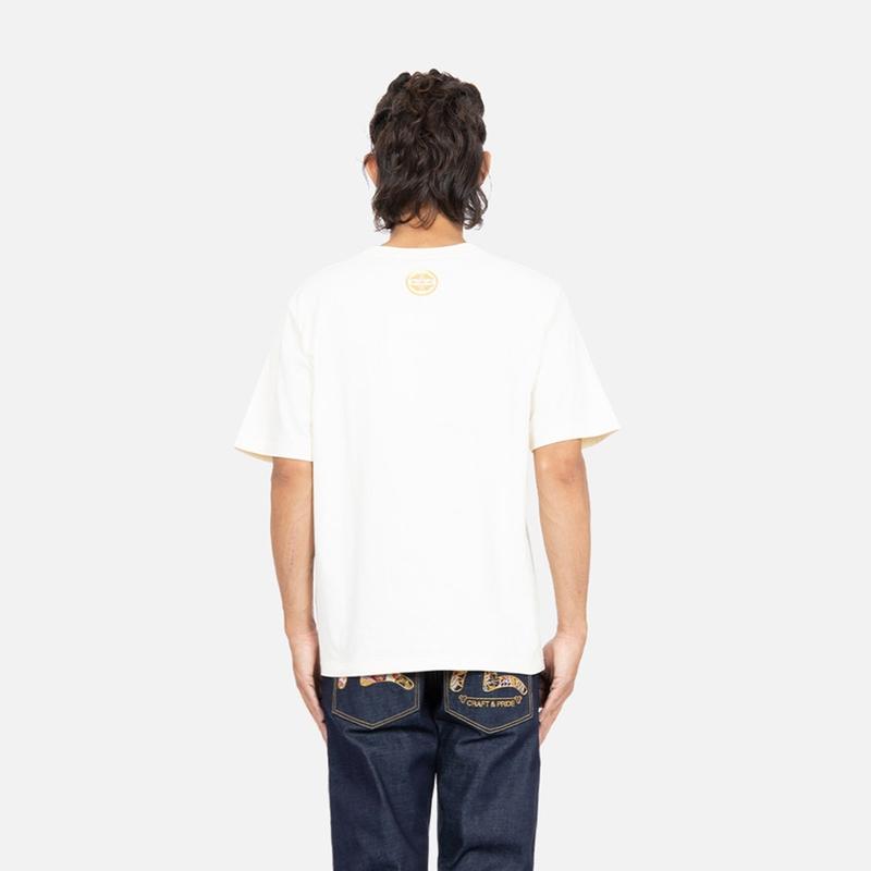 Evisu T-Shirts Men's Crew Neck Moderate Straight Fit 2EAHTM2TS545XXCT