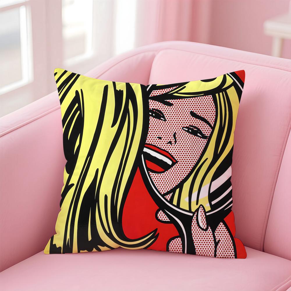 Art R-Roy Lichtenstein Womens Tears Cushion Cover Comfortable Reversible Pillow Cover Ideal for Car Sofa Bedroom & Beyond