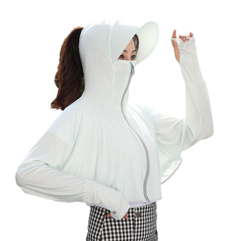 Women’s Ice Silk Sun Protection Jacket UV Protection Lightweight Breathable Batwing Loose Fit Summer Sun Cover for Cycling
