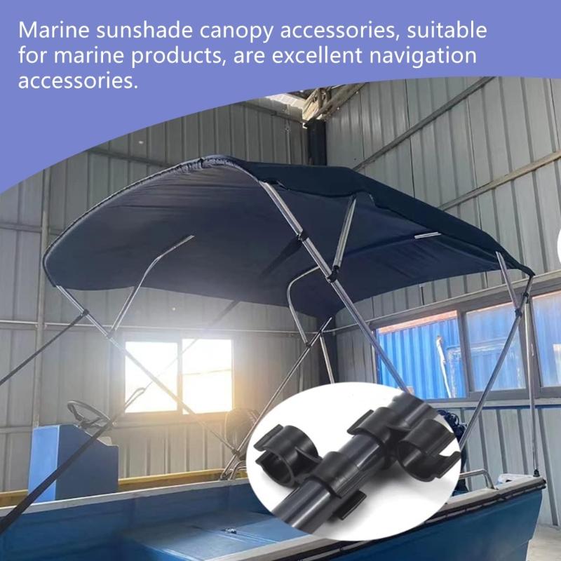 4PCS Marine Grade Nylon Tube Clamps Secure Mounting for Boat Canopy Support Rods and Deck Railings