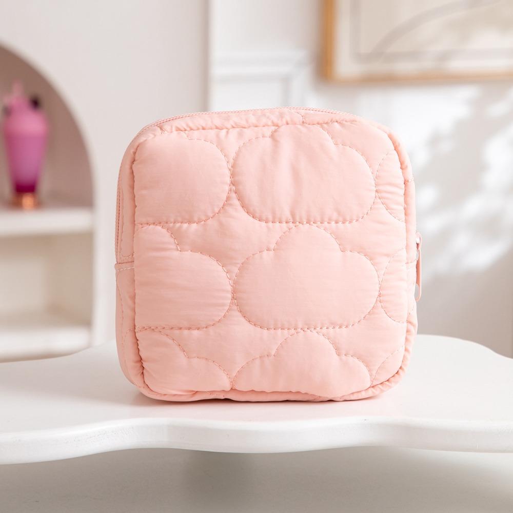 

New Cloud Design Sanitary Pads Bag Cream Color Large Capacity Makeup Bag Multipurpose Sanitary Napkin Holder розовый