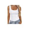 Streetwear Sleeveless Bodycon Tank Top With Square Neck For Casual And Fitness Use