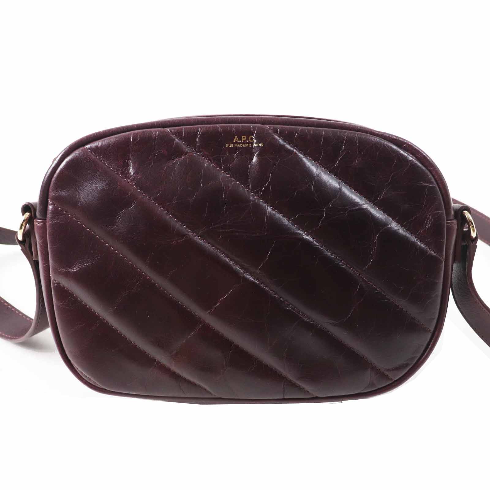 

A.P.C. Shoulder Bag quilting Bordeaux series leather Women Used