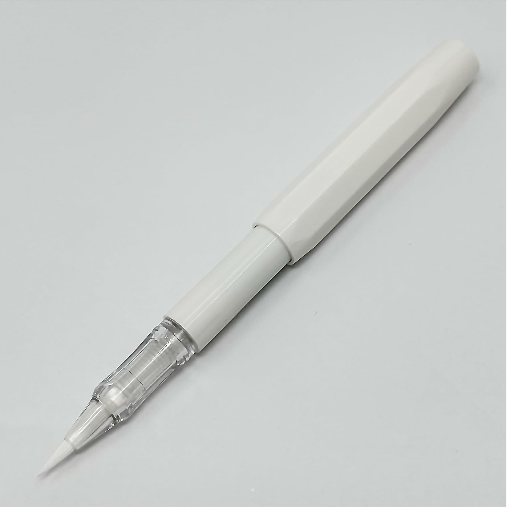 

Brush Pen Pen with Ink Easy to Calligraphy (Fountain Type) Cartridge, Compact, Pocket-Sized, Portable, Write, (White) белый