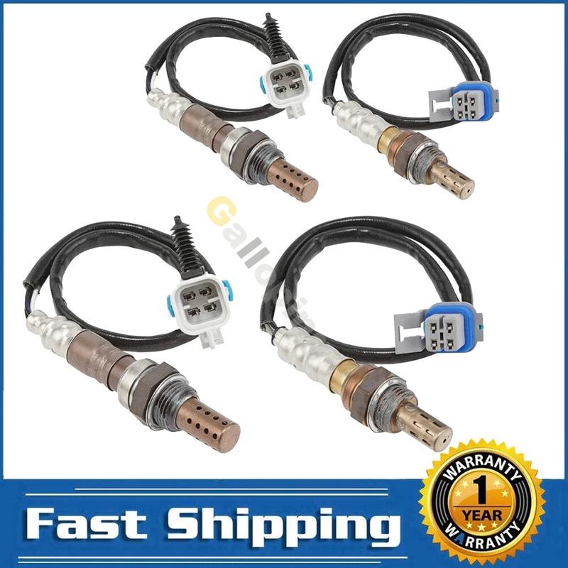 4pcs O2 Oxygen 02 Sensor 1 2 For GMC Sierra 1500 Yukon Yukon XL 5.3L Chevy Silverado 1500 Tahoe Avalanche Upstream Downstream