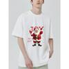 Christmas T-Shirt Black Santa Claus Joy Print Merry and Bright Holiday Design for Festive Season