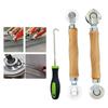 3 st Professionellt skärmverktyg, Fönsterskärm Spline Rullverktyg med Trähandtag Lagerhjul Skärmdörr Reparationssats