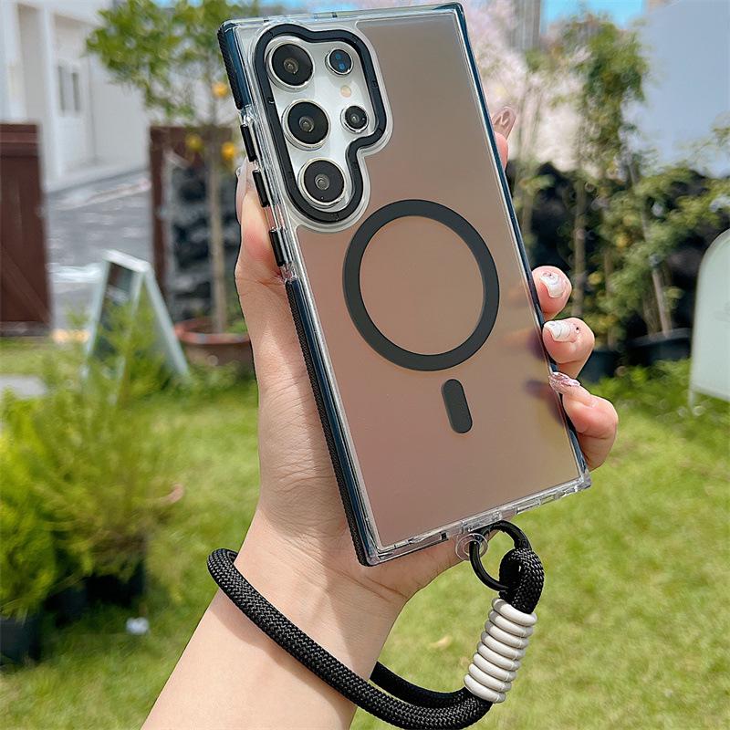 Color-Changing Dragon Magnetic Phone Case for Samsung S26, A57, A35, with Lanyard