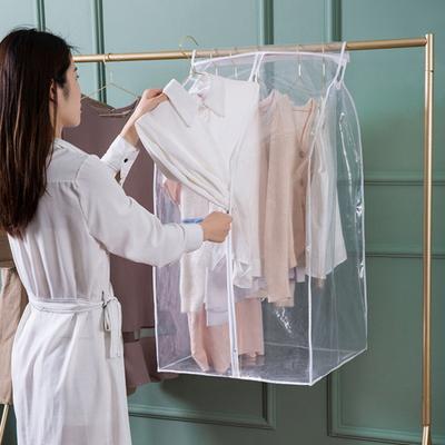 Staubschutzhülle für Kleidung, transparent, mit Haken zum Aufhängen, Reißverschluss, feuchtigkeitsbeständig, staubdicht, große Kapazität, Aufbewahrungstasche für Hüte, Schals und Mäntel, Schutztasche