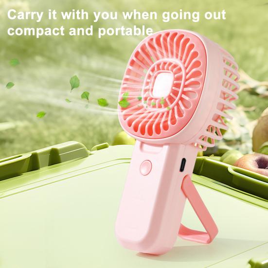 Portable Handheld Fan 3 Speed Mini Personal Fan with Folding Stand for Desktop USB Rechargeable Small Travel Essentials for Summer