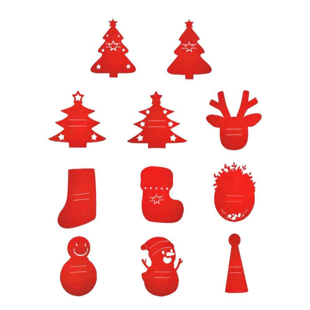 Glitter Felt Christmas Cutlery Holder Bag Washable Christmas Decoration Fork Pocket Non-Slip Table Ornaments Place Mats