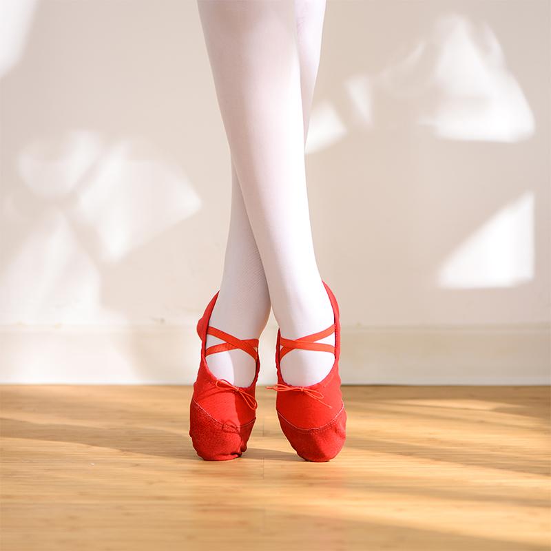 Girls Ballet Shoes Canvas Soft Sole Ballet Dance Slippers Children Practise Ballerina Shoes Woman Dance Shoes