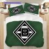 Borussia Muster Bettwäsche Steppdecke Set Bettbezug Kissenbezug Heimdekoration Geburtstagsgeschenk (1 Bettbezug + 2 Kissenbezüge, ohne Füllung)