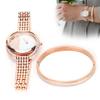 Women Jewelry Set Quartz Movement Watch   Steel Bracelet Jewelry Set Anniversary Gift