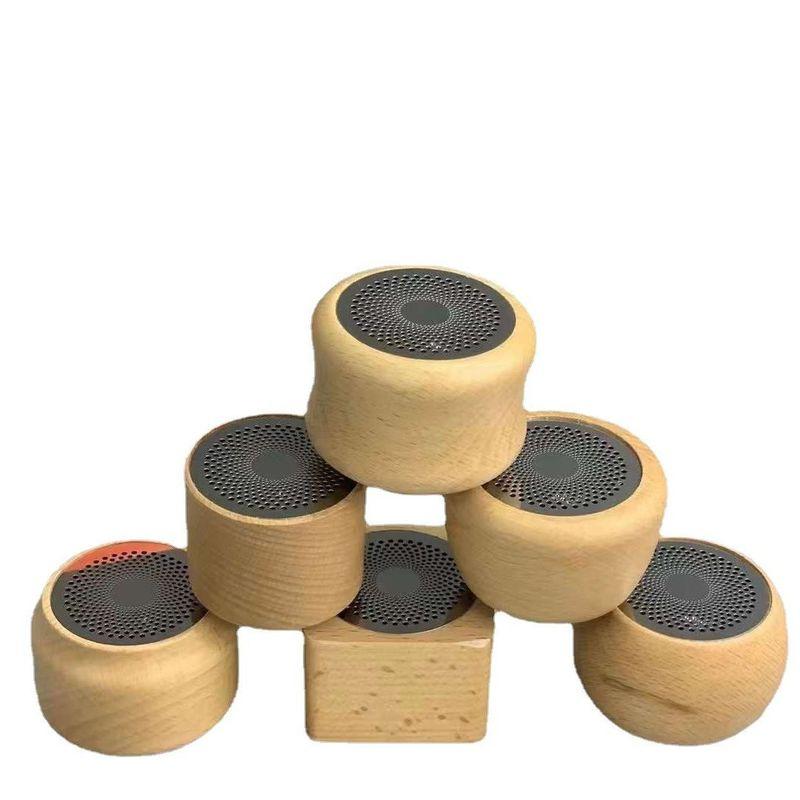 Cy Mini Solid Wood Bluetooth Speaker Portable Wireless Retro Deep Bass Custom Logo Gift For Home Outdoor Travel Music Lovers