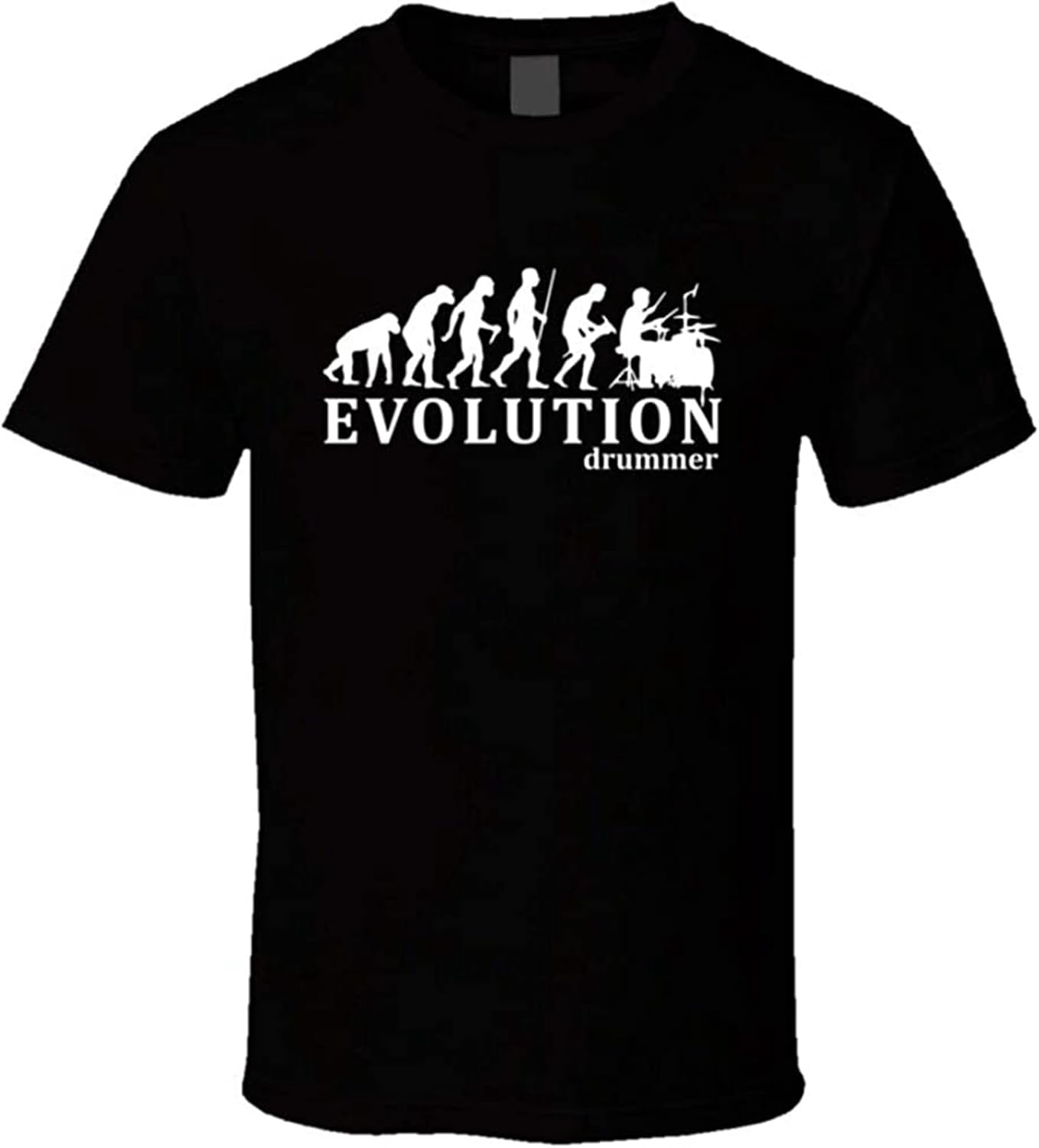 Drummer Evolution Funny Drum Humor Tee Mens T Shirt 3XL чёрный