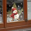 Cartoon Snowman Bird and Snowflake Glass Window Decoration Stickers for Home Beautification