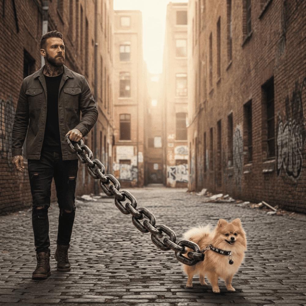 Lightweight Simulated Giant Chain Pet Leash Plastic Dog Traction Rope Halloween Props