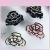 Medium Size Stylish Acetate Hair Clip Featuring Delicate Camellia Flower For Fashionable Women