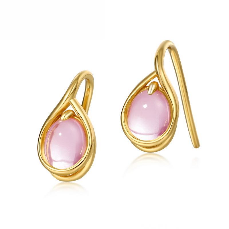 

Танциз стерлингового серебра 925 пробы 7*5 розовые хрустальные серьги серьги-капли для женщин подарки на свадьбу розовый