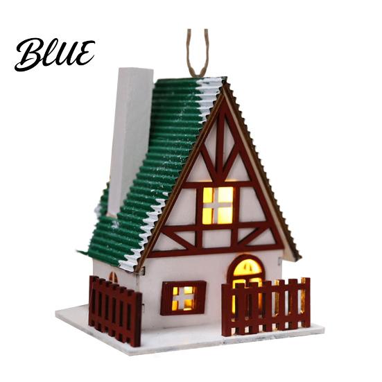 Winter Wonderland Room Decor Christmas Village House Decoration Light Up Snow Scene Mini Illuminated Miniature Figurine Rustic Holiday Tabletop