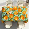 Orange Tangerine Fruit Table Cloth Party Decor Dining Room Home Kitchen Patios Waterproof Stain-Proof Table Cloth