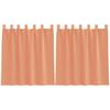 VidaXL Rideaux en voile avec boucles 2 pcs terre cuite 140x140 cm, rideau en filet, rideau transparent, voile de fenêtre, 4102321