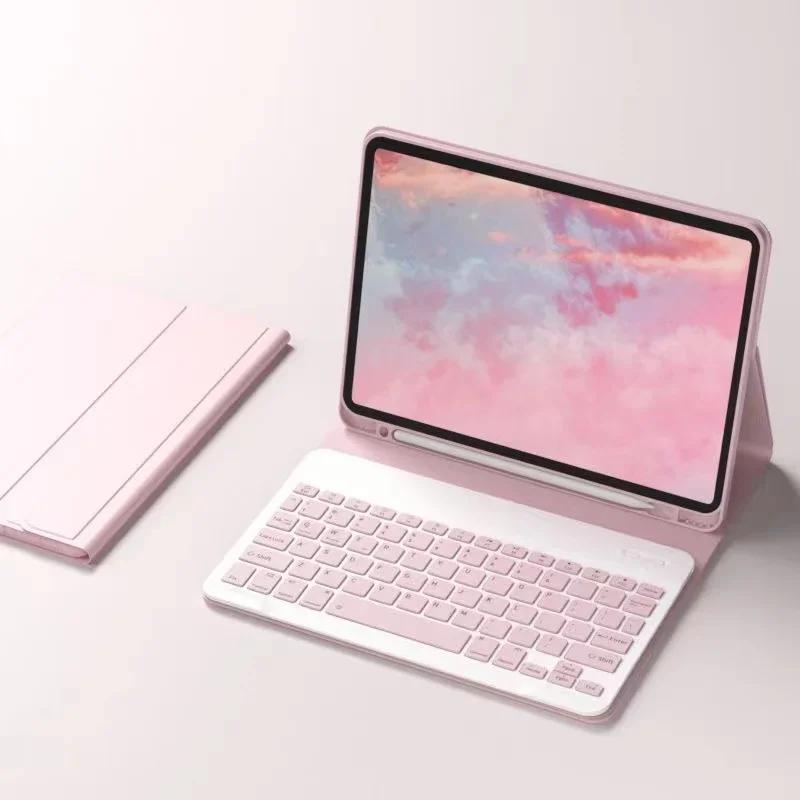 

Case for IPad Air 11 M3 2025 Magnetic Tablets Keyboard Case IPad Air 11 Pro 11 9.7 10.2 7 8 9 10th Air 3 10.5 Funda Stand Covers ipad 11th A16 2025 рожевий