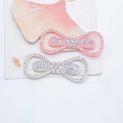 10Pcs 60*25mm Padded Rhinestone Bow Tie for DIY Clothes Hat Sewing Patches Headwear Hair Clips Decor Appliques Accessories