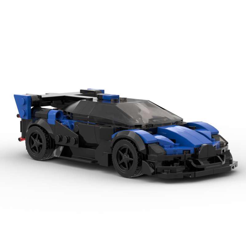 Racing Sports Car Building Set - Compatible with Lego, Bugatti Inspired, Educational Blocks for Kids.